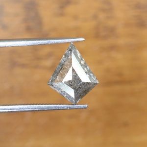 1.93CT Natural Salt and Pepper Kite Cut Diamond